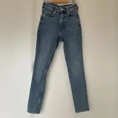 スキニーデニム ハイウエスト ライトブルー