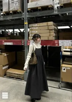 バックリボンフレアキャミワンピース ブラック