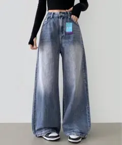 新品未使用品 SONA スナップロングワイドデニムパンツ