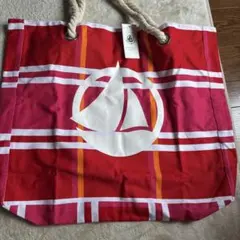 PETIT BATEAU トートバッグ 赤 チェック柄のサムネイル