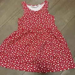 【値下げ】H&M 赤い花柄 ワンピース 92cmのサムネイル