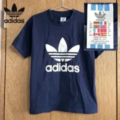 希少入手困難】80s USA製 アディダス 半袖 Tシャツ 両面ロゴ M L 