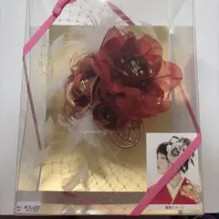髪飾り 和装 成人式 卒業式 赤