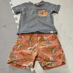 BEAMS mini ハワイ風Tシャツとショートパンツセット