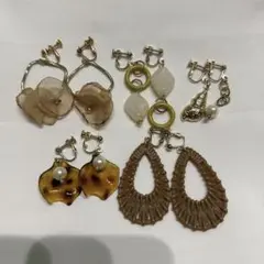 イヤリング レディース ゴールド系 5点セット