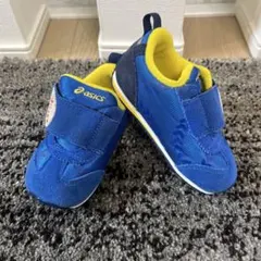 ASICS ベビーシューズ 青/黄色 マジックテープサイズ14cm