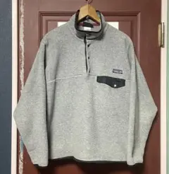 04年　USA製　Patagonia シンチラ スナップT 　グレー✖️ブラック