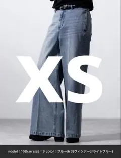 clel ヴィンテージデザイン フレアデニムパンツ XSサイズ ブルー系3