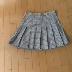 WEGO チェック柄プリーツミニスカート