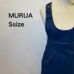 【美品】MURUA ワンピース デニムワンピース 袖なし レディース ブルー S
