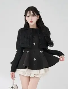 Darichリュクスツイードショートジャケット　ミニスカート　セット