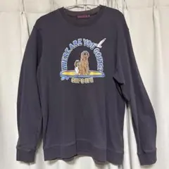 SURF'S UP ドッグプリント スウェット ダークグレー