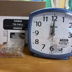 CASIO 電波目覚まし時計 TQ-740J-2JF ブルー