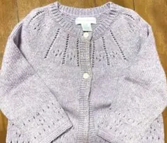 クリーニング済み⭐︎Ralph Lauren 薄紫色 カーディガン 12M
