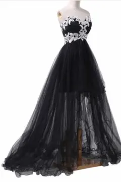 結婚式 ドレス 9号 定価24000円 タグ付き 実物写真あり 前撮り 黒