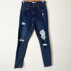 BROWNY STANDARD ダメージ加工 ストレッチ スキニーデニム Sのサムネイル
