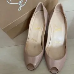 オープントゥ　ヌードパテント　36 クリスチャンルブタン