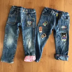 ミキハウス ダブルビー デニムパンツ　2枚組値下げしました