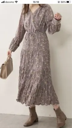 前後2wayカシュクールティアードワンピース