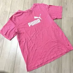 PUMA ピンク半袖Tシャツ　ロゴ　S トップス