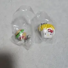 キティ アメリカンデザインめじるしアクセサリー　ハンバーガー ポテト 2つセット