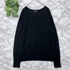 UNIQLO ブラック 長袖ニット L ユニクロ 毛100%