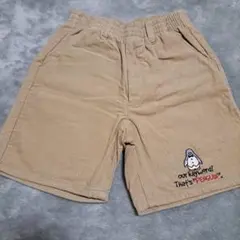 130センチ☆マンシングウェア☆ベージュ半パン☆コーデュロイ☆美品☆