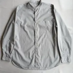 ユニクロ　ブロードシャツ　M　バンドカラー　エクストラファイン