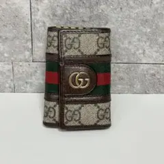 グッチ キーケース 6連 シェリーライン GGスプリーム オフィディア