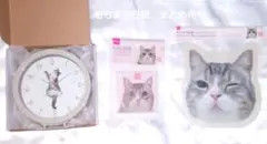 新品　もちまる日記　もち様　３点セット　時計・コースター・マウスパッド