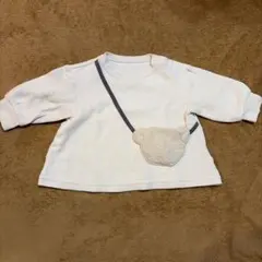 GU くま ポシェット風 トレーナー 80cm