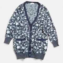 イーハイフンワールドギャラリー 総柄カーディガン カモフラ風 F 羽織り