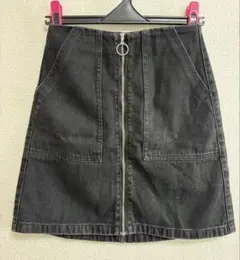 GU ブラック タイトスカート ジッパー付き