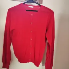 CINEMA CLUB 赤 カーディガン M