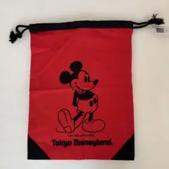 Tokyo Disneyland ミッキーマウス 巾着 レトロ