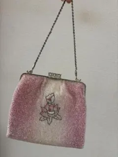 レトロ　ビンテージ　総ビーズバック