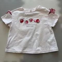 メゾピアノ イチゴ柄 半袖Tシャツ サイズ100