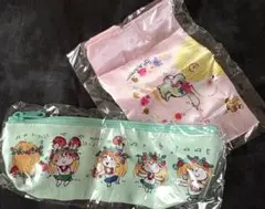 【未開封】水森亜土ポーチ&バッグコレクションvol.2 サテン巾着・スリムポーチ