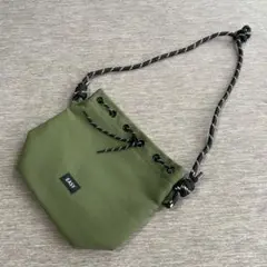 EASY ドローストリングショルダーバッグ オリーブグリーン 美品