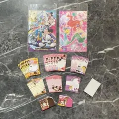 ディズニー　ミニメモセットミニレターミニ封筒　ディズニーリゾートポストカード