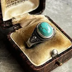 VINTAGE ターコイズデザイン ヴィンテージ 19号 リング 指輪 ブルー