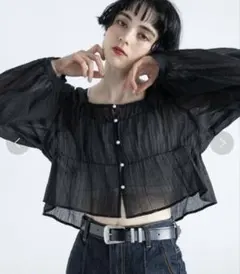 ★ページボーイ　PAGE BOY★シャーリングミニ2WAYブラウス