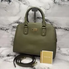 (極美品)大人気、マイケルコース、2wayバッグ、サフィアーノ、人気色、カーキ