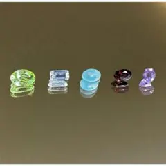 ミントガーネット他　天然石ルース 5種セット まとめ売り【B】