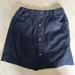 UNIQLO ブラック ボタン付きキュロット140