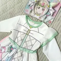 しまむら　キュアズキューン なりきりワンピース　変身プリチューム　カチューシャ
