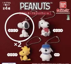 PEANUTS フロッキーマスコットチャーム　スヌーピーAセット