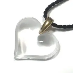 LALIQUE ハート型クリスタルペンダント - メルカリ