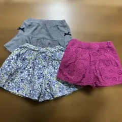 BeBeべべ.petitmainプティマインショートパンツ100cm 3点セット