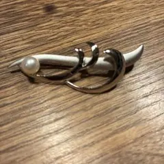12059 MIKIMOTO シルバー パール ブローチ 流線型 - メルカリ